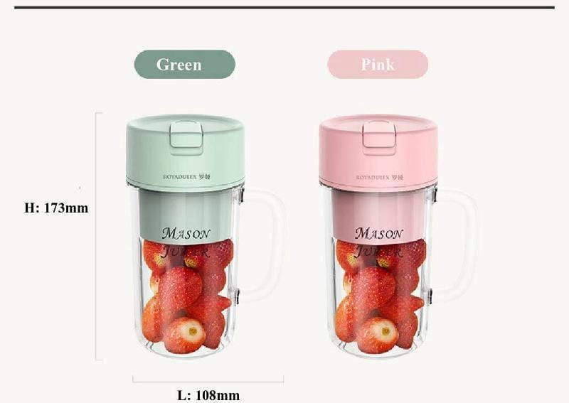 Portable Fruit Juicer With Straw Rechargeable