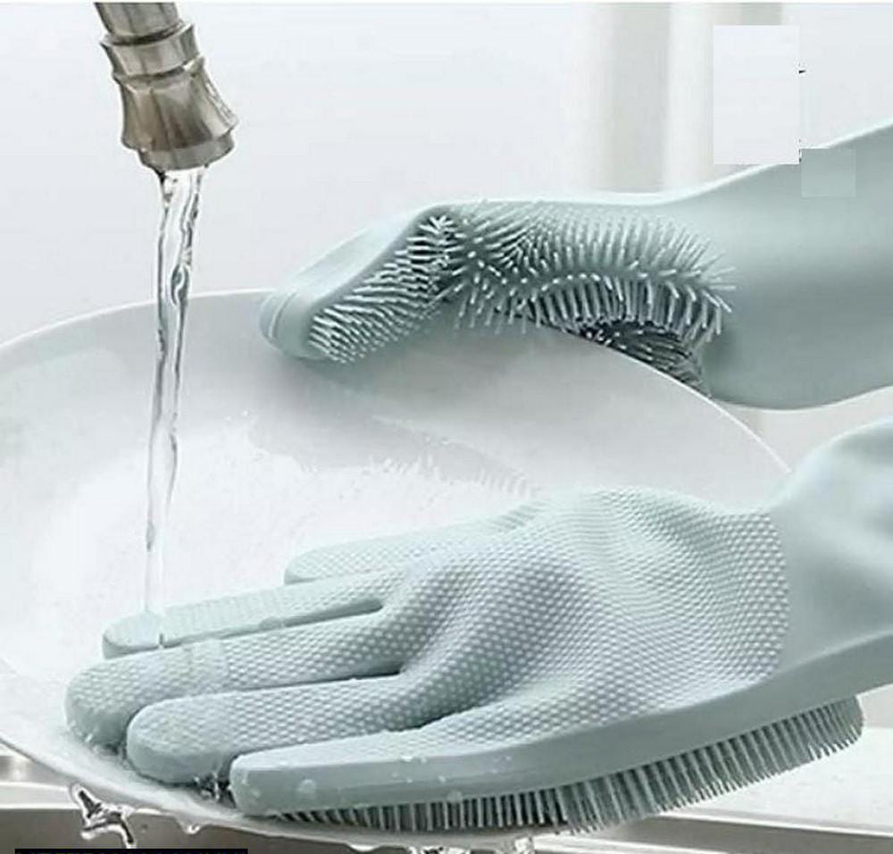 High Grade Rubber Magic Dishwashing Gloves 1 Pair